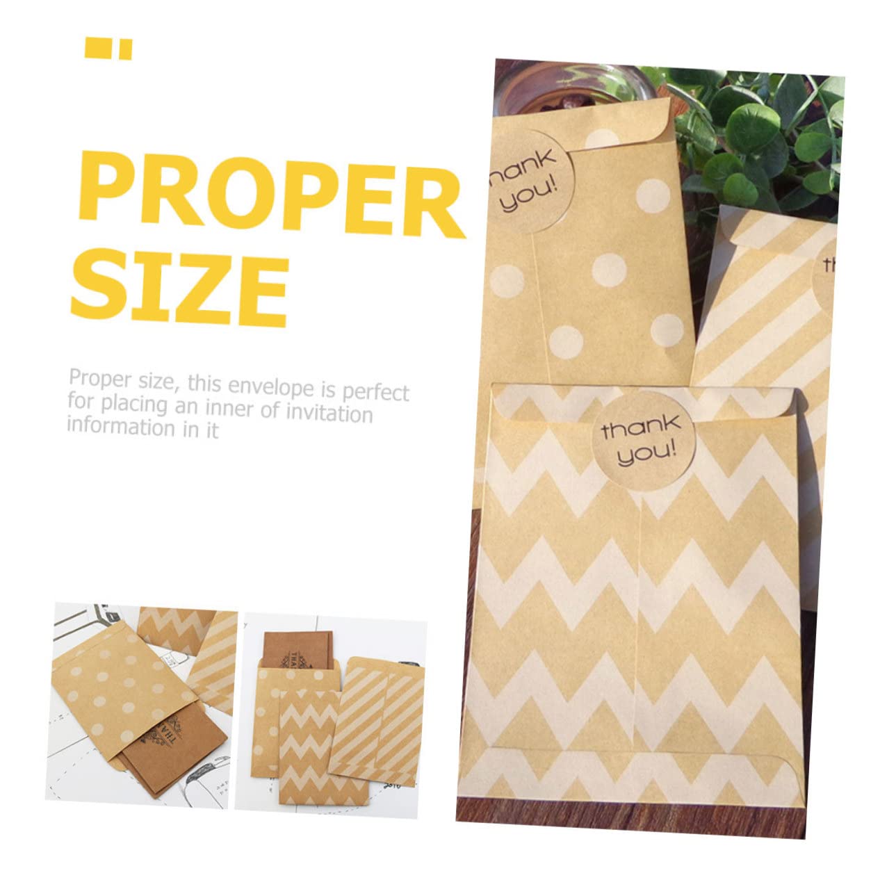 DOITOOL 3 Set Buste Per Biglietti Kraft Per Compleanni Cerimonie E Eventi Eleganti E Versatili Per Regali E Ringraziamento 80 Pezzi * 3