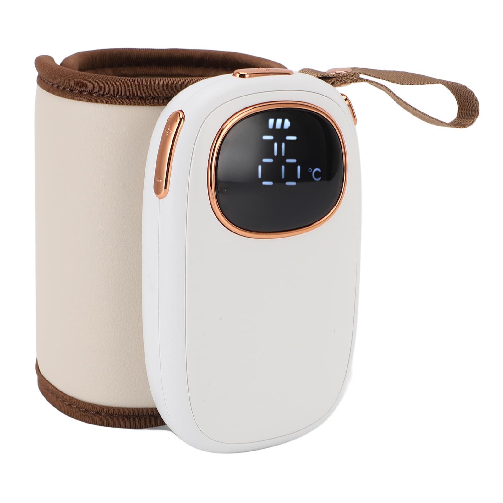 Zerodis Manchon Chauffe-biberon, Chauffe-Lait Portable USB avec Chauffage Rapide de 18 W et Température Constante, Enveloppe de Bouteille en Tissu ABS pour Les Voyages d'affaires en Plein Air, Les
