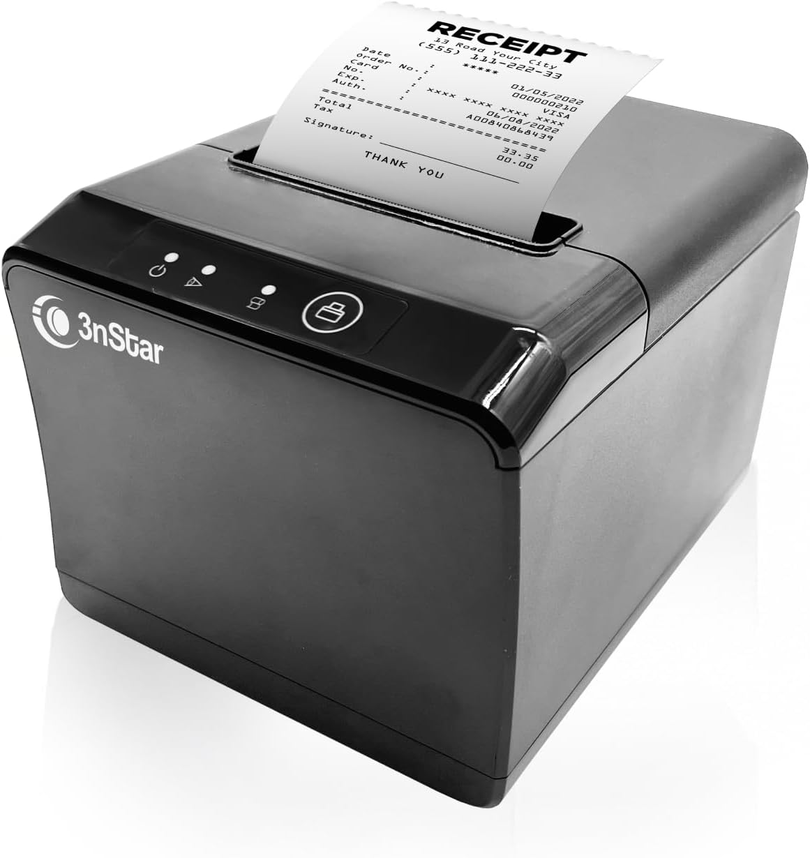 3nStar RPT004 Thermal Receipt Printer | 80mm POS Printer | USB & Ethernet | High-Speed 230mm/s | Auto Cutter, Wall-Mount, Compact Design | Restaurant, Retail, Kiosk, Hospitality Use