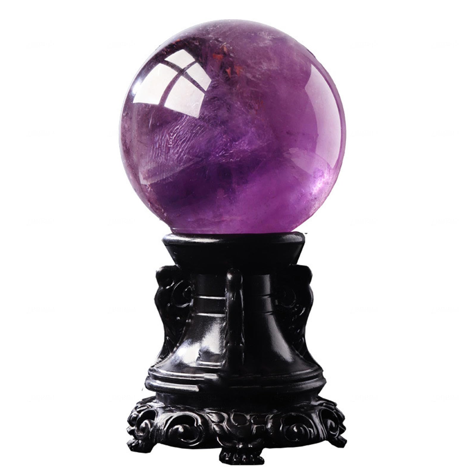 DPURPIWADY Purple Stone Amethyst Quartz Sphere Pretty Crystal Ball Gift for Home Collection Decoration,40mm