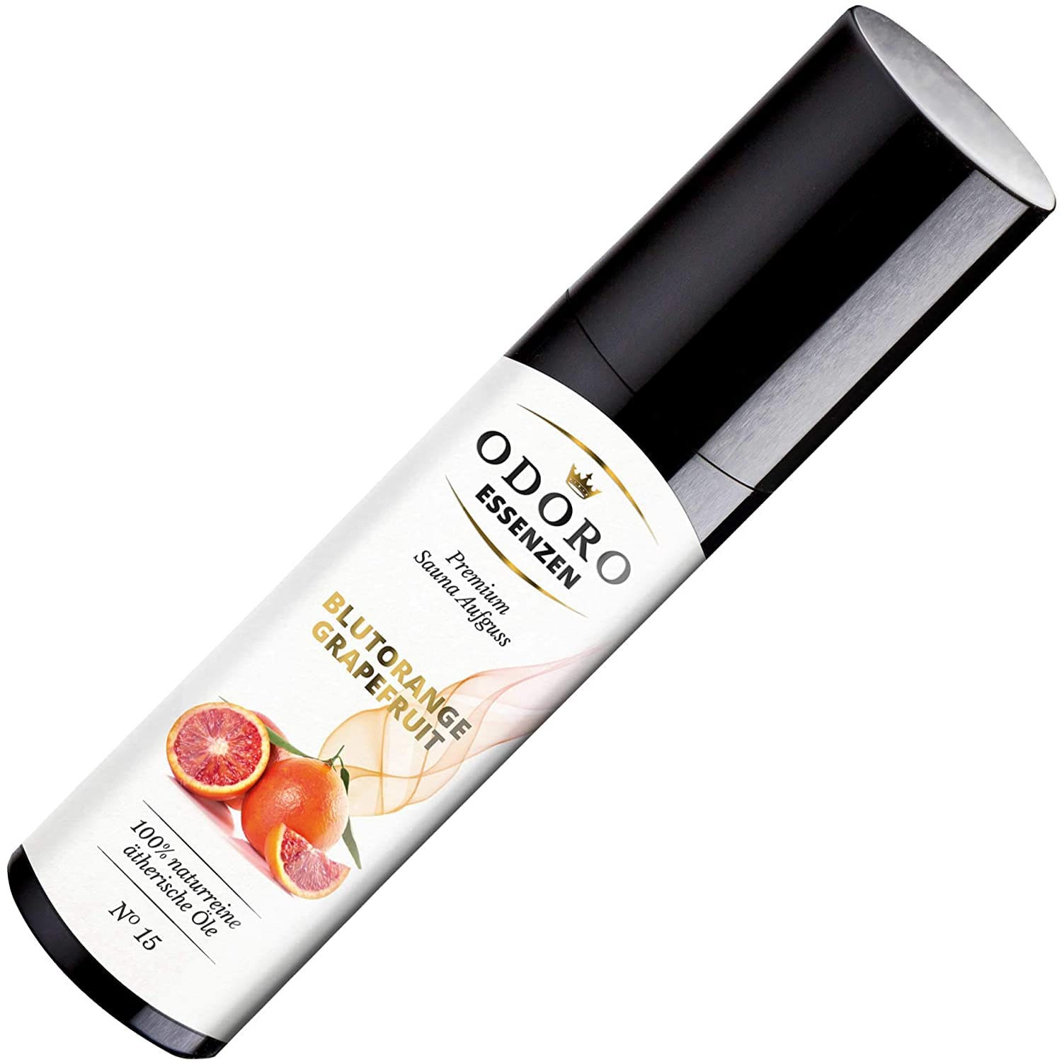 Saunageschenk Set einzigartiger Unikat Aufsteller Vintage Holz - 100% naturreine ätherische Öle von Odoro Essenzen – Premium Saunaufguss (fruchtig) – Blutorange, Ingwer Mandarine, Citrus Minze