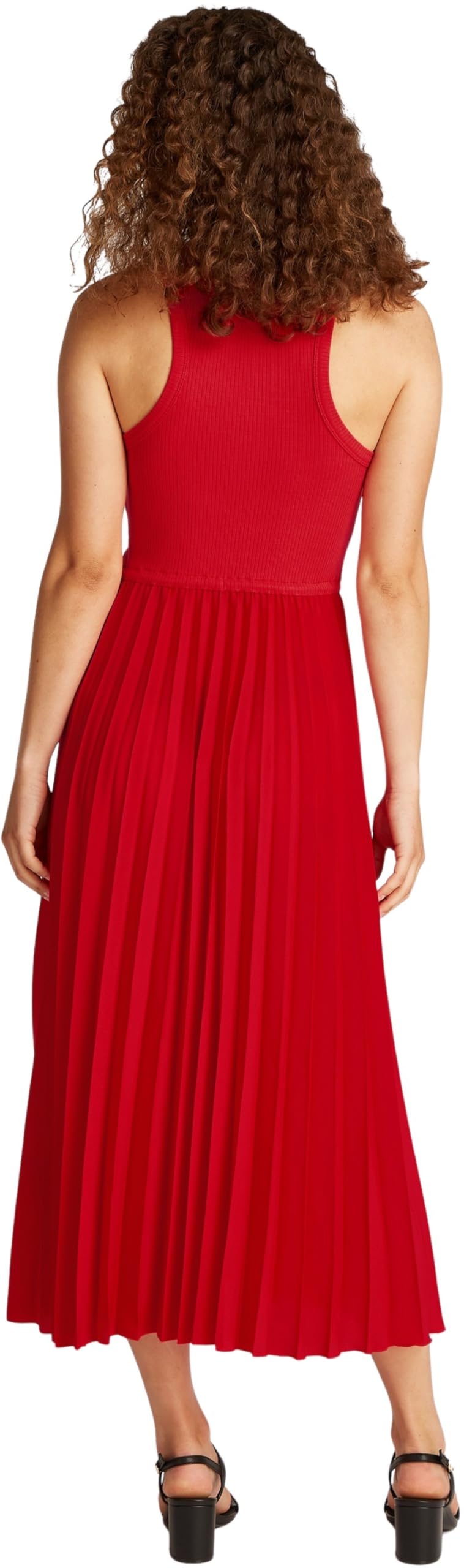 Tommy Hilfiger Damen Kleid Midi Dress Ärmellos, Rot (Primary Red), 3XL – Ansicht 2