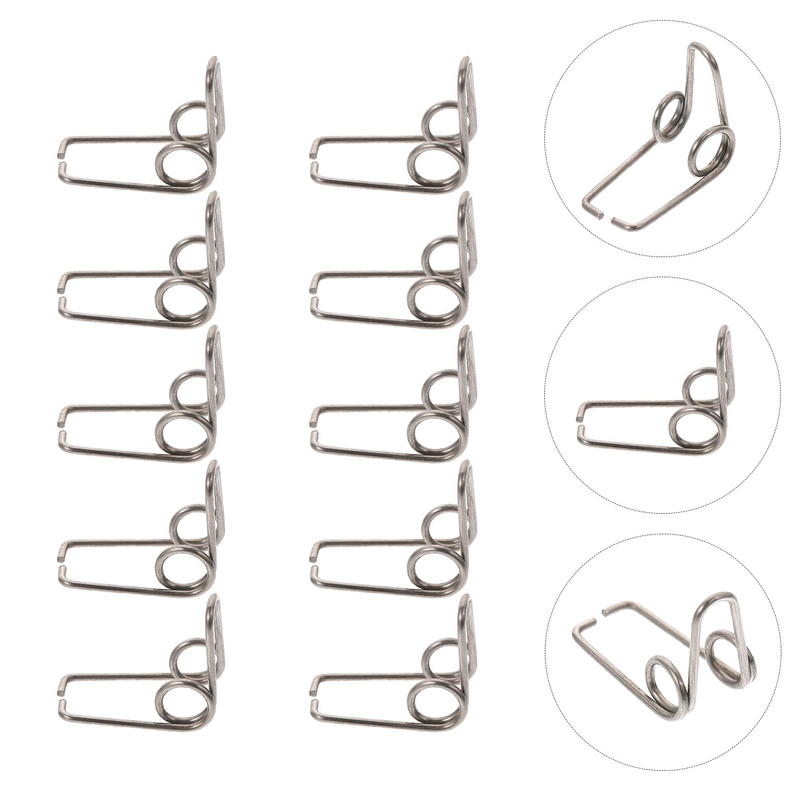 Ressorts de Remplacement pour Clé D'eau Trompette, Lot de 10 Pièces en Acier Inoxydable Argenté, Petit Modèle, Accessoires pour Réparation et Entretien D'instruments à Vent, Usage