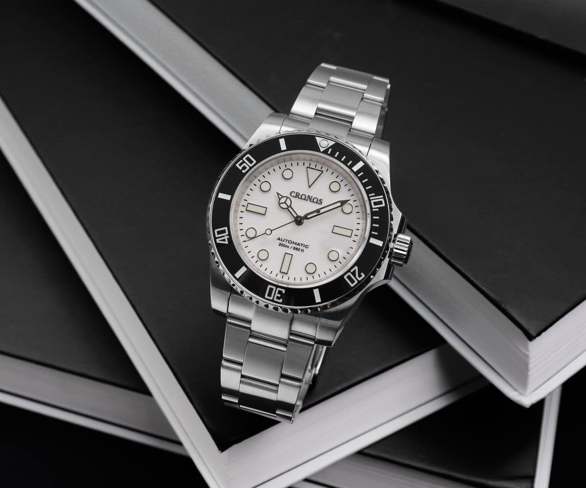 LOve Peace Cronos L6015 Luxury Diver Herrenuhren Saphirglas Edelstahl 20 ATM NH35 Automatik Mechanische Armbanduhren (Version 1)