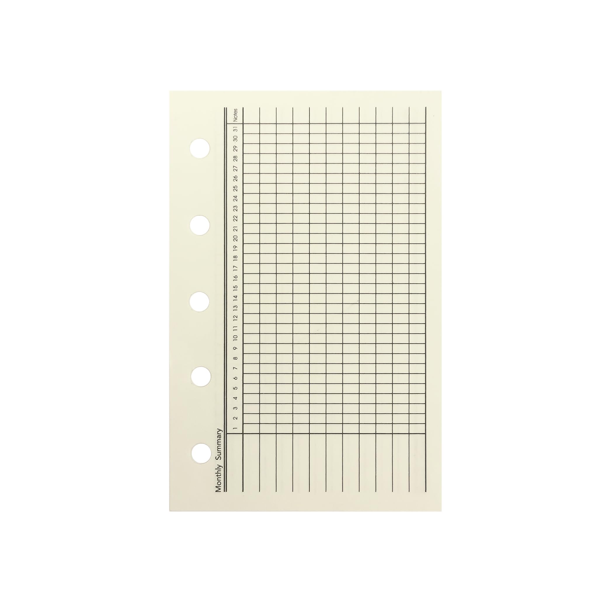 Fogli A8 40 fogli 80 pagine carta perforata 5 fori per agenda giornaliera organizer