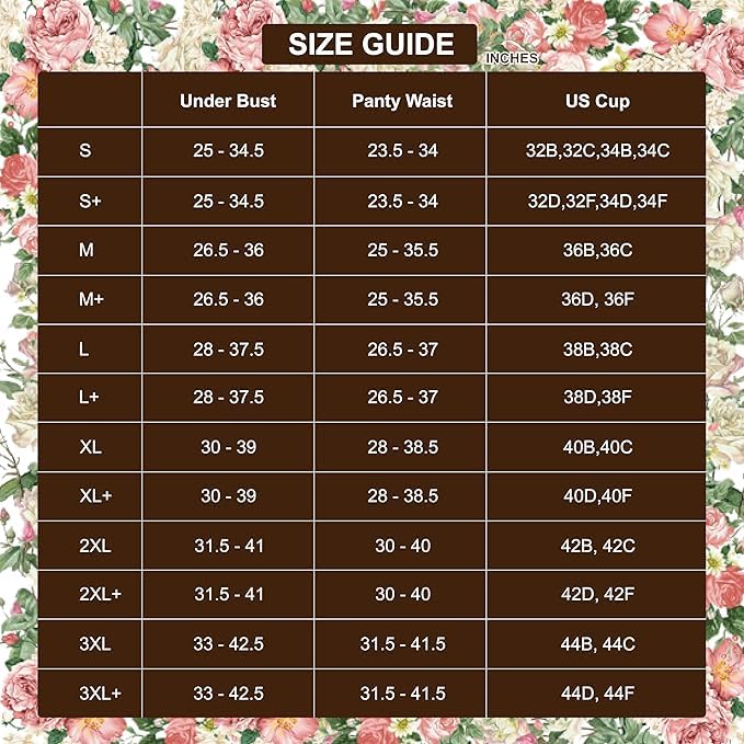 HELLOLAGIRL Sexy Lingerie Set for Women,Lace Womens Lingeries flower Teddy Lingerie 3 Piece with Garter Belt