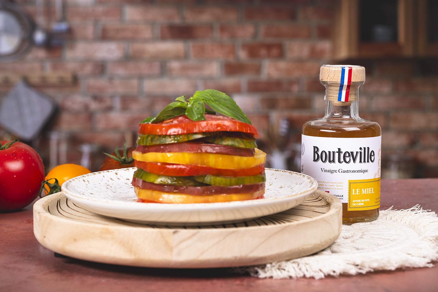 Bouteville Vinaigre Le Miel 200ml - Vinaigre de Vin et Miel de Fleurs Charentais, Assemblage et Affinage Artisanaux, Saveur Douce et Équilibrée