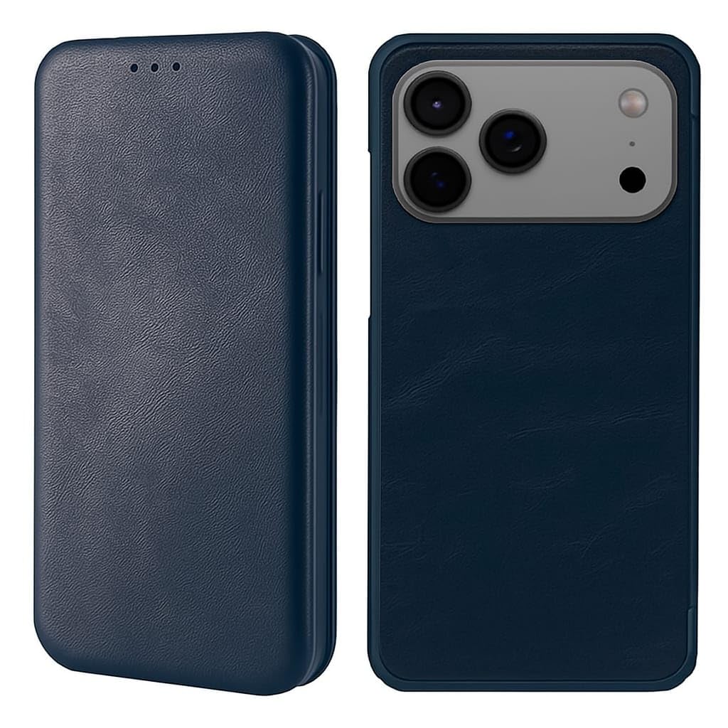 Smart Magnetic Closer Flip Cover for iPhone 17 Pro Max (Blue)