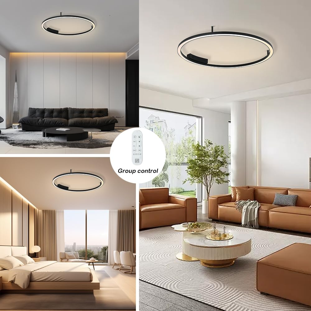 Immax NEO FINO Decken- (Wand-) Leuchte schwarz 80 cm 55 W 4285 lm Tuya Zigbee 3.0 mit Fernbedienung