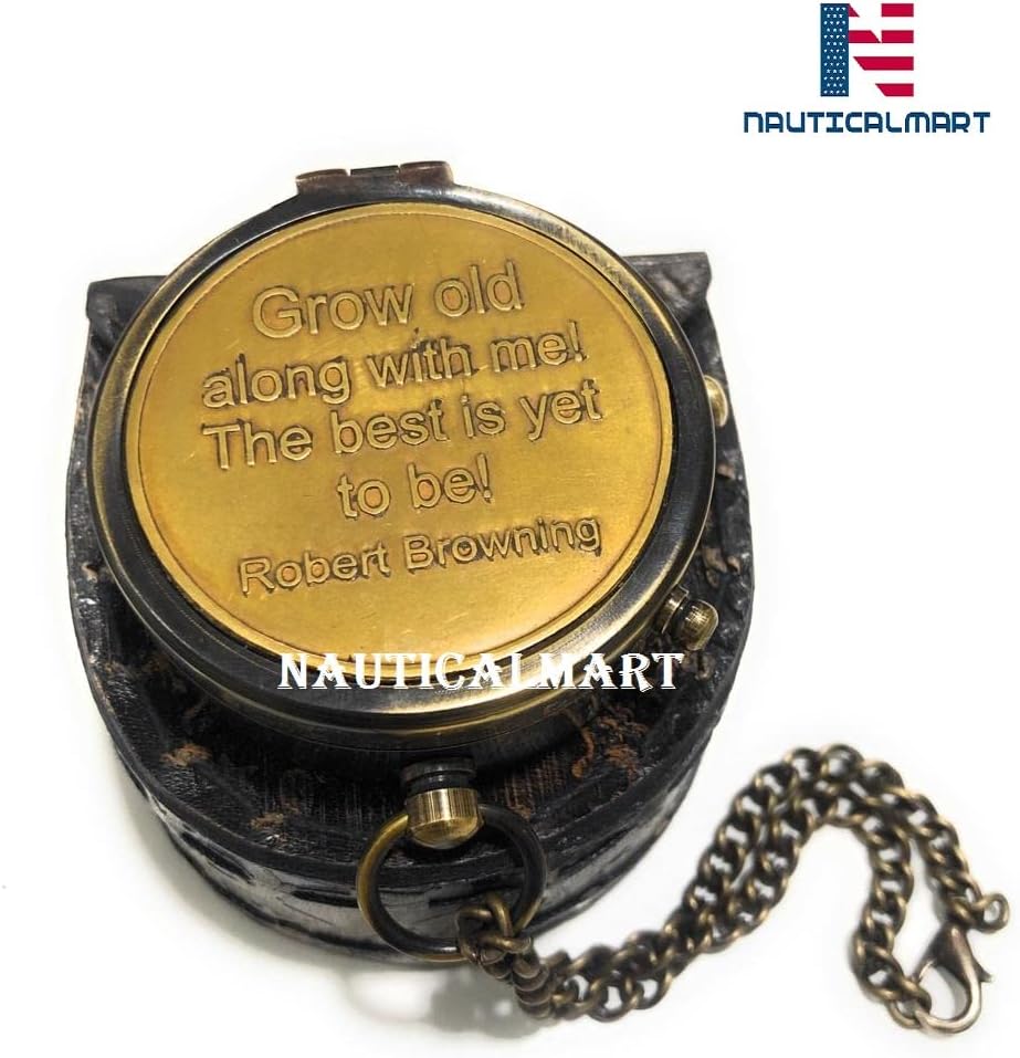 Grow Old Along with me Engraved Compass, Valentine Gift, Birthday, Long Distance, Love, Sorry, Keepsakes, Old Memories