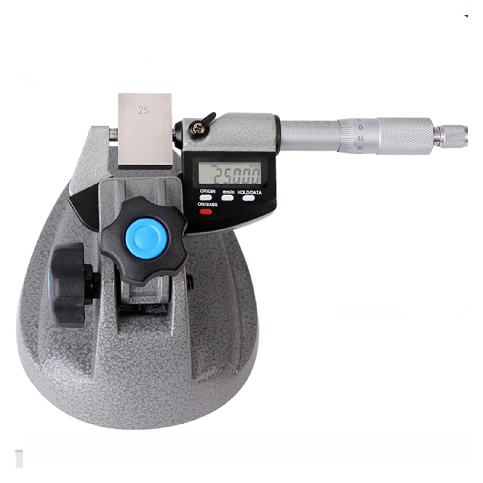 Micrómetro, Micrómetro Exterior De 0 A 25 Mm, Calibre Métrico De Carburo, Herramientas De Medición, Enseñanza,1-Stand