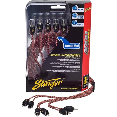 Stinger SI4617 17-Foot 4000 Series Professional 6 Channel RCA Interconnects