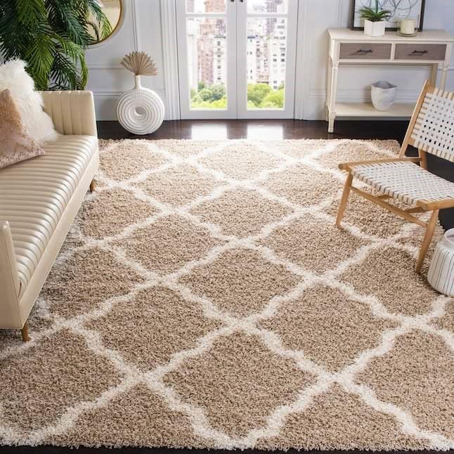 Image of 2x4 feet Soft Runner Rug for Living Room and Bedroom, Modern Indoor Floor Carpet with Non-Slip Backing, Comfortable Decorative Home Decor Rug, Easy Clean & Durable- (Beige M II, Rectangular)