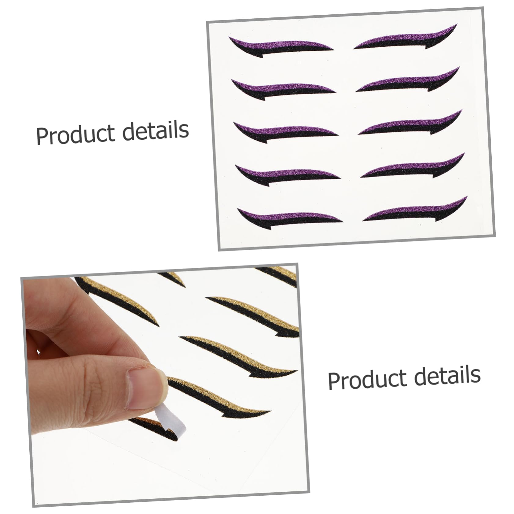 Healvian 120paia Eyeliner Stickers Riutilizzabili e Autoaderenti Di Sticker Per Ombretto e Makeup Per Ogni Occasione Per Halloween Feste e Cosplay Adatto Tutti Tipi Di Occhi