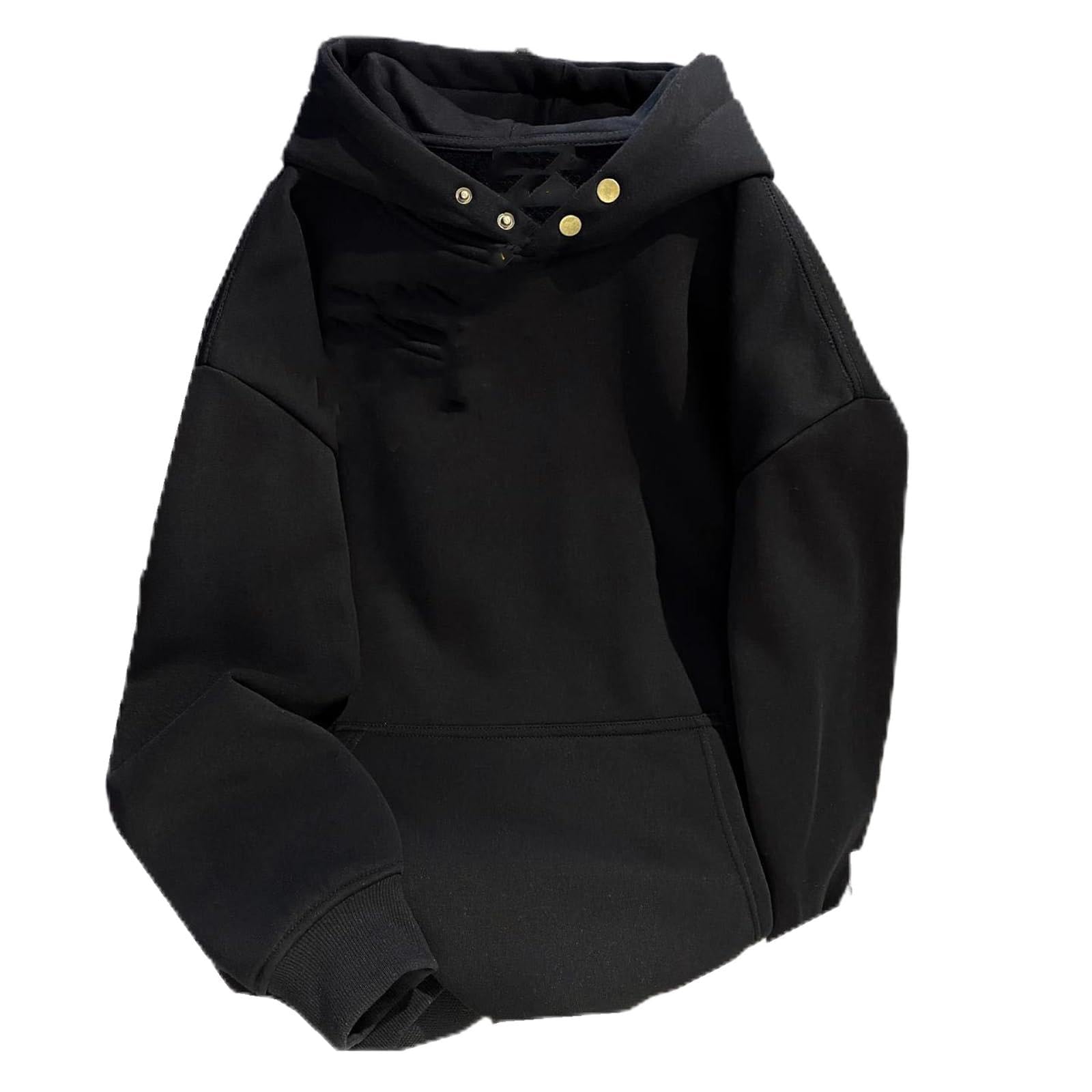 Sudadera Vintage para Mujer, con Capucha, Forrada de Felpa, Estilo Callejero