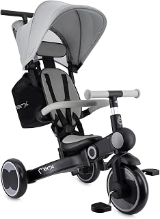 MoMi Solivia Dreirad 4in1 mit Schubstange, faltbar