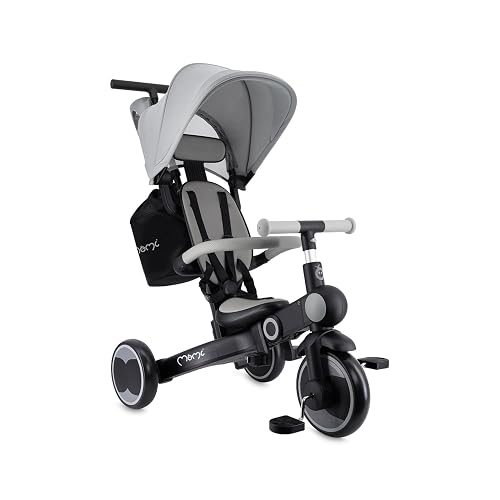 MoMi SOLIVIA Triciclo Bebe 4 en 1 con Capota y Mango, 12M+