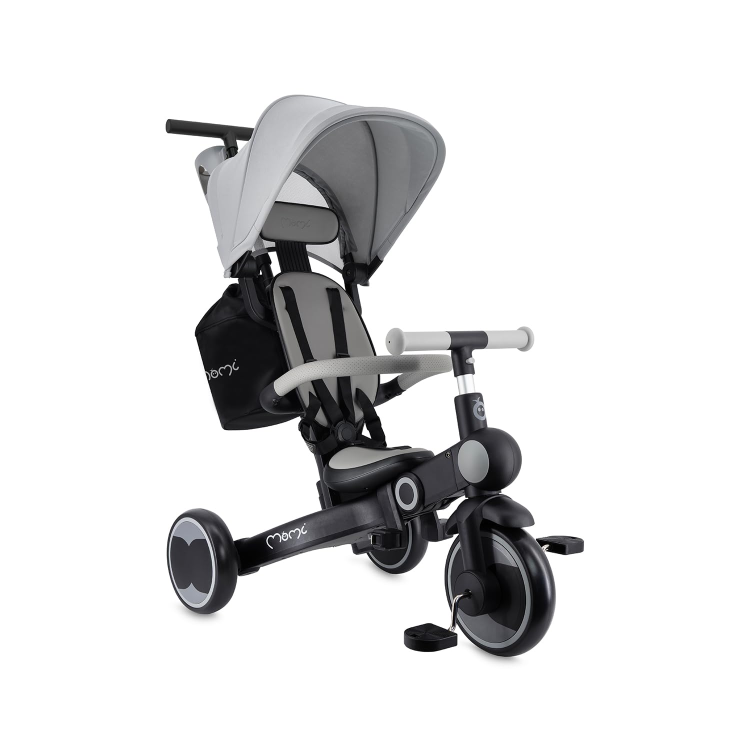 MoMi SOLIVIA Dreirad ab 1 Jahr mit Schubstange, 4 in 1, Klappbar, bis 25kg
