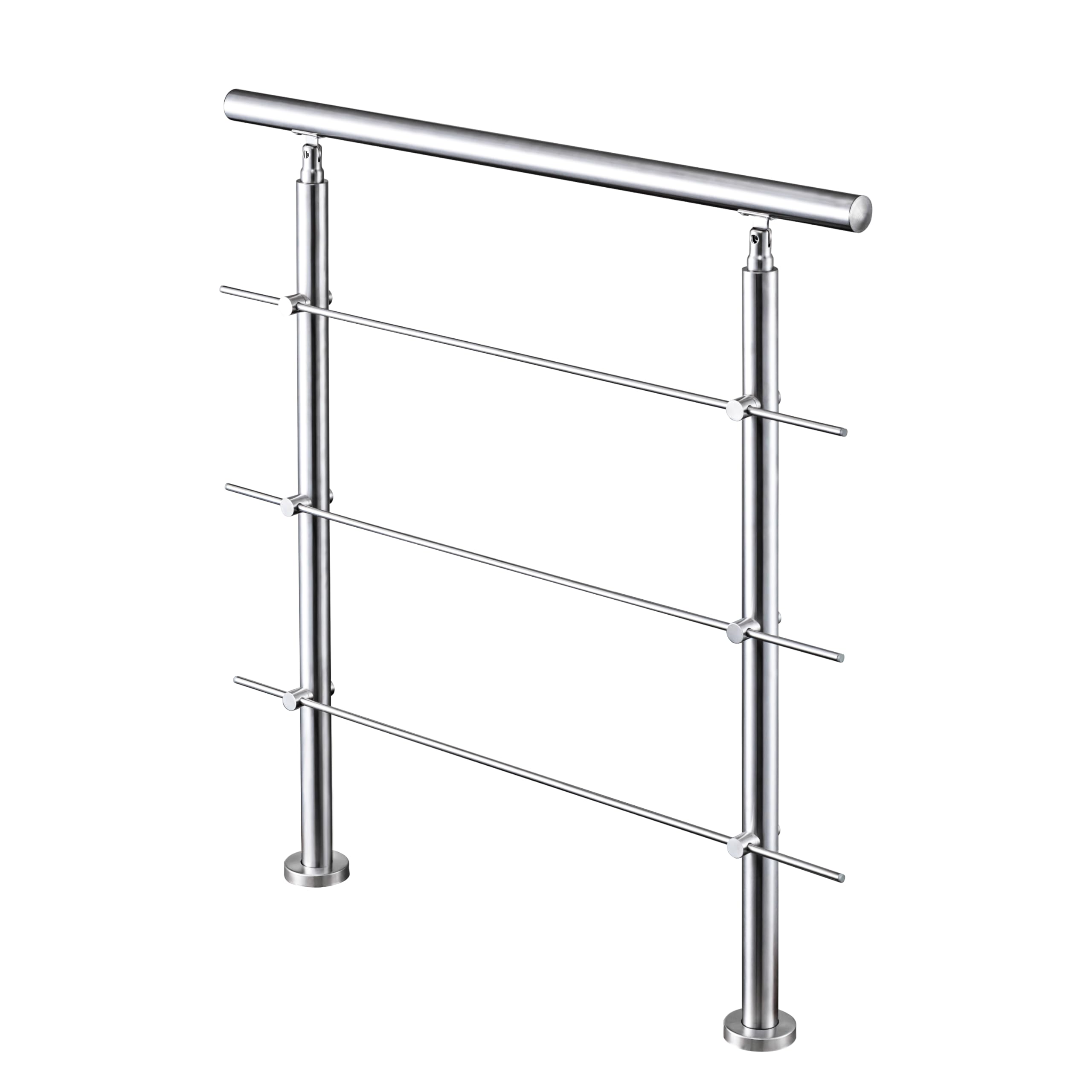 SKYBATHROOM 100x106cmStainless Steel Stair Handrails,Handrail for Steps,Banister,Balustrade Diameter: ∅42.4 mm