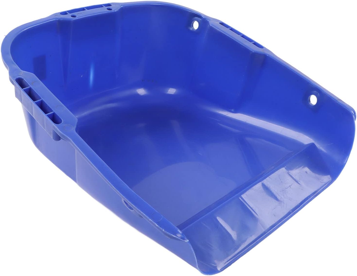 Heavy Duty Dustpan Plastic Large Capacity Double Handle Dust Pan for Drying, Industrial, Professional Debris Collection (Blue)