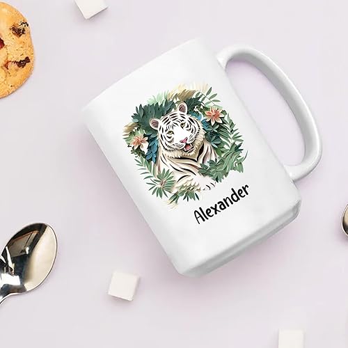 Miniatura 22 de Taza de café personalizada con diseño de mariposa de arte de origami, regalo para cumpleaños de amigo, compañero de trabajo, taza de cerámica blanca