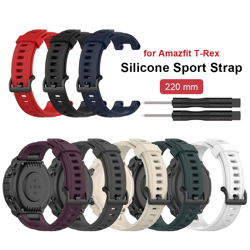 Silicone Watch Strap for T-Rex, Durable and Breathable Smartwatch Replacement Strap, 220 mm, TPU, beige, 22*2cm - Image 2