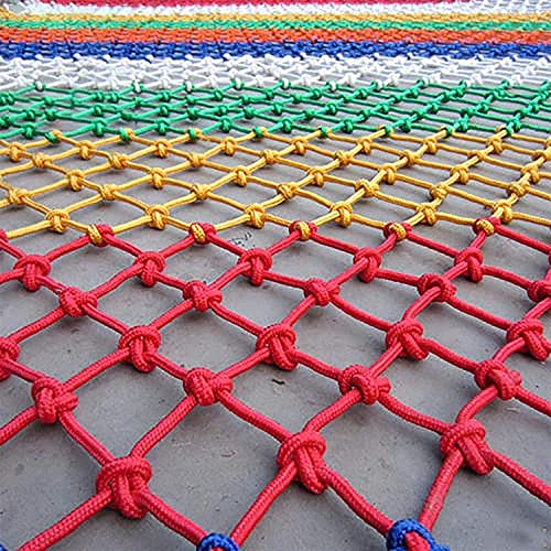 HAPPLiGNLY Garden Swing Outdoor Hammock Playground Decoration, Color Cargo Net Weave Nylon Child Safety Net Protective Net, Rope Net Railing Patios Safety Net Rope Netting (Size : 1x2m(3x6ft)