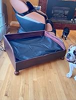 Vista 7 de Mysummer 4 patas redondas blancas para sofá de madera, patas de madera maciza para armario, sofá, otomano, soporte de TV, sofá biplaza (sin terminar)