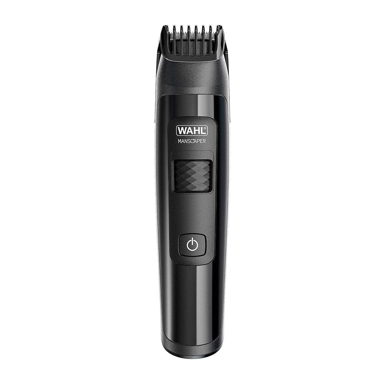 WAHL Manscaper Körpertrimmer, Nass-/Trockeneinsatz, Safe-Touch-Kugelkopfschneidsätze, wiederaufladbar + WAHL Manscaper 2 in 1 Lithium-Akku Tactical Augenbrauen- und Nasenhaartrimmer für Männer
