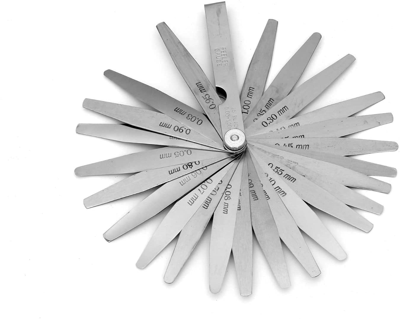 Feeler Gauge Metric Size Stainless Steel Quality Precision ((13 Blades (0.05 to 1.0 MM)))-image-48