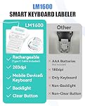 Machine d'étiquetage portatif avec tape étanche pour l'école de bureau à domicile QWERTY Clavier, fabricant d'étiquettes de câble avec rétroéclairage LCD Écran
