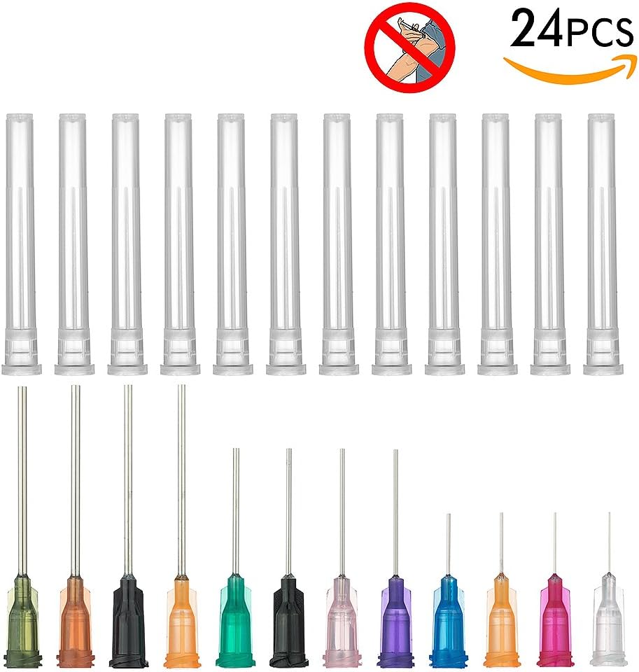 Syring Dispensing Needles With Luer Lock 14G,15G,16G,17G,18G,19G,20G,21G,22G,23G,25G,27G Blunt Tip Two for each model