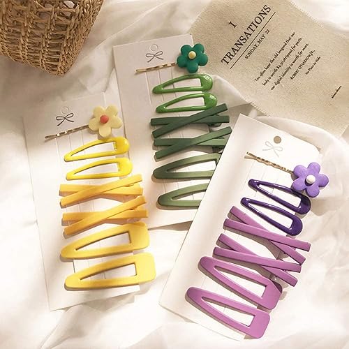 Miniatura 6 de 7 piezas de horquilla de horquilla de flores dulces amarillas para mujer, niña, horquilla para el pelo, decoración de elegantes regalos dorados
