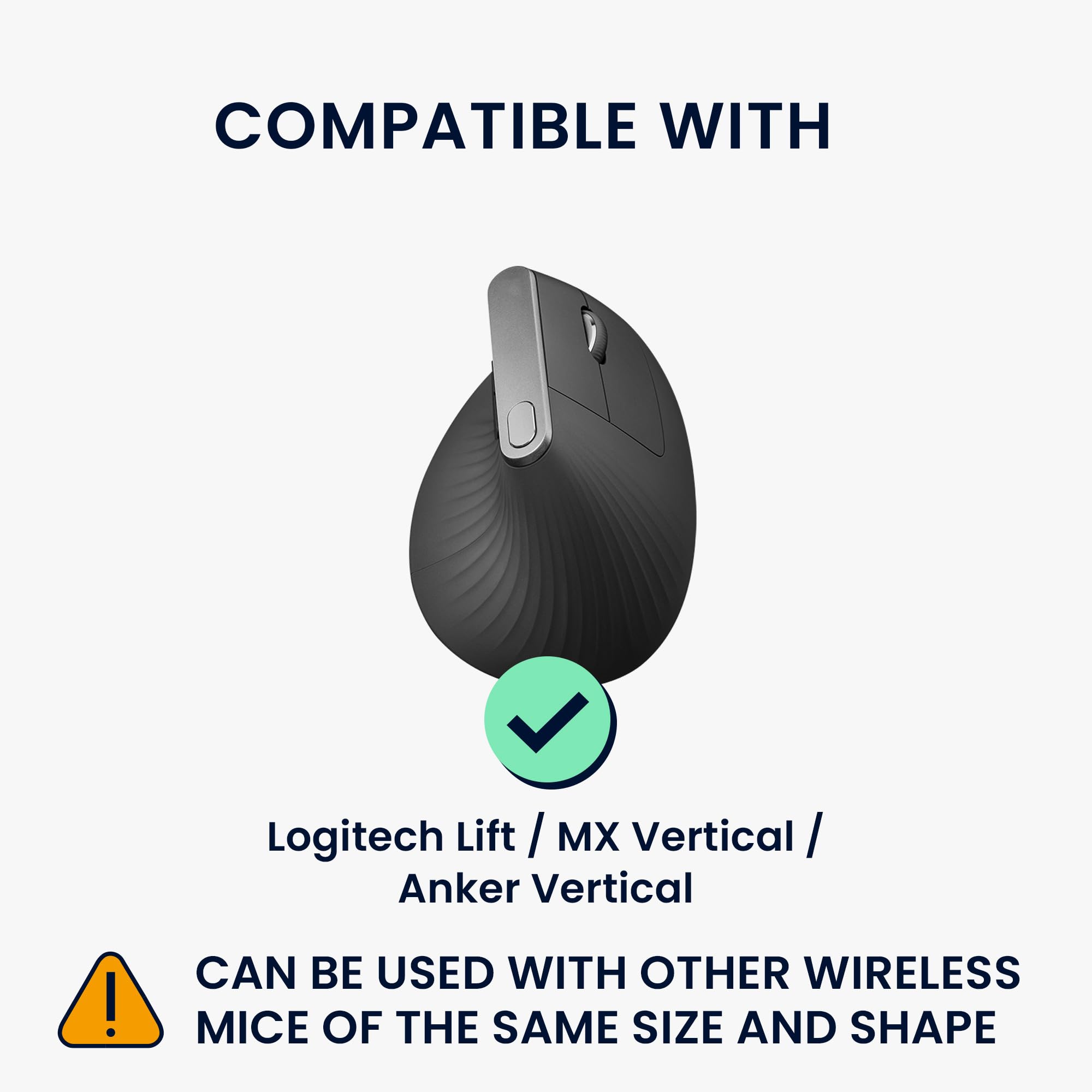 kwmobile Custodia Mouse Wireless per Logitech Lift/MX Vertical/Anker Vertical - Cover Mouse Wireless Gaming con Cerniera - Astuccio in Velluto a Coste e Neoprene - blu vintage