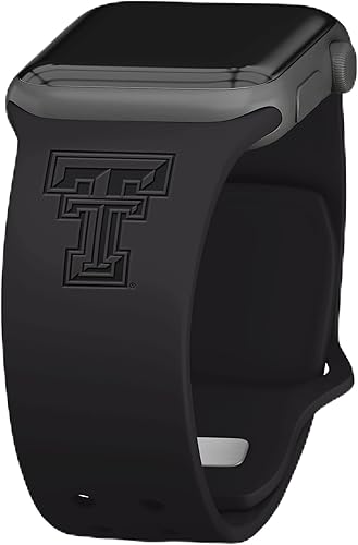 Affinity Bands Texas Tech Red Raiders - Correa deportiva de silicona grabada compatible con Apple Watch