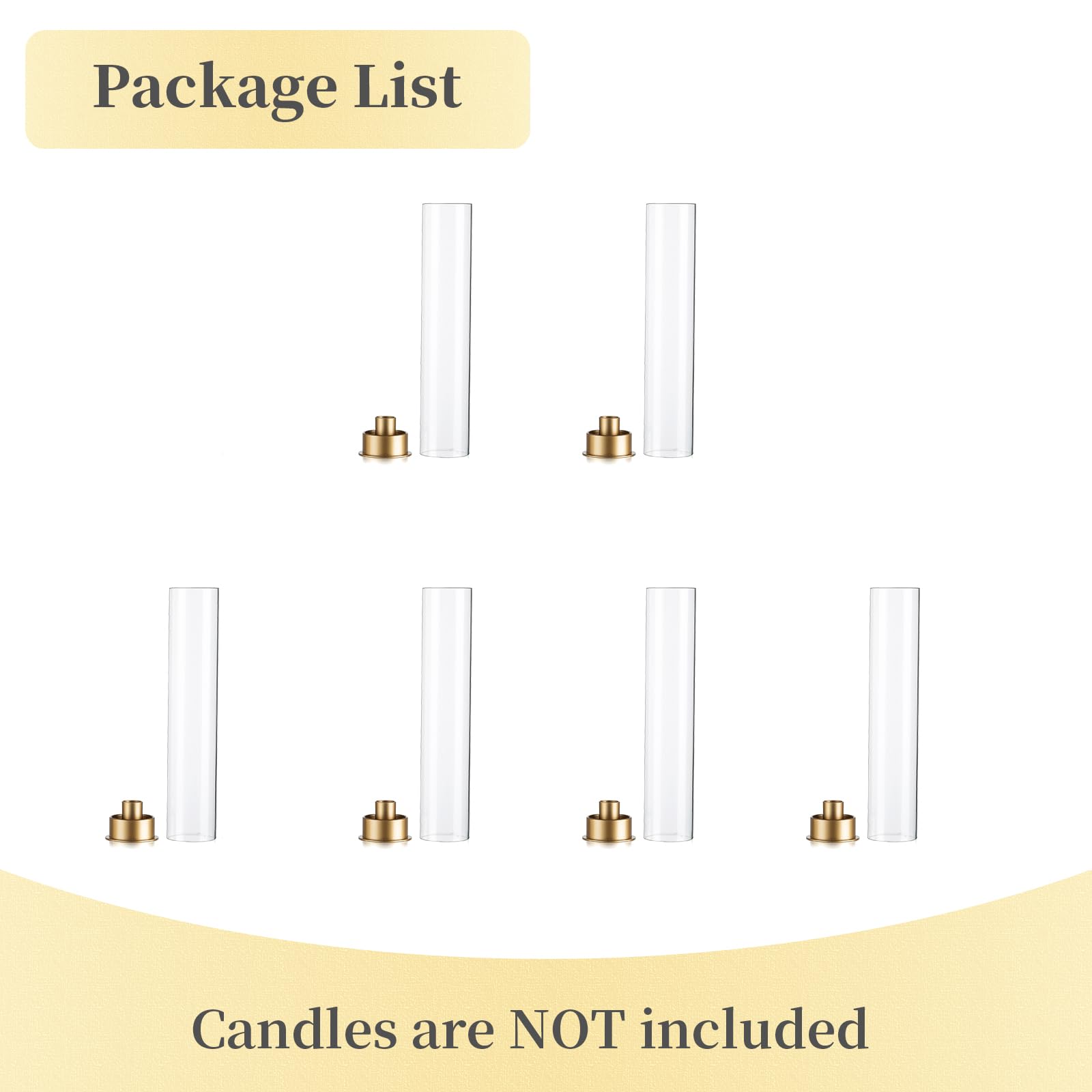 Inweder Portacandele Antivento Vetro Candelabri: 2 Pezzi Porta Candele a Cero Portalumini in Legno con Vetro Rimovibile Portacandele a Cilindro per Centrotavola Matrimonio Evento o per la Casa