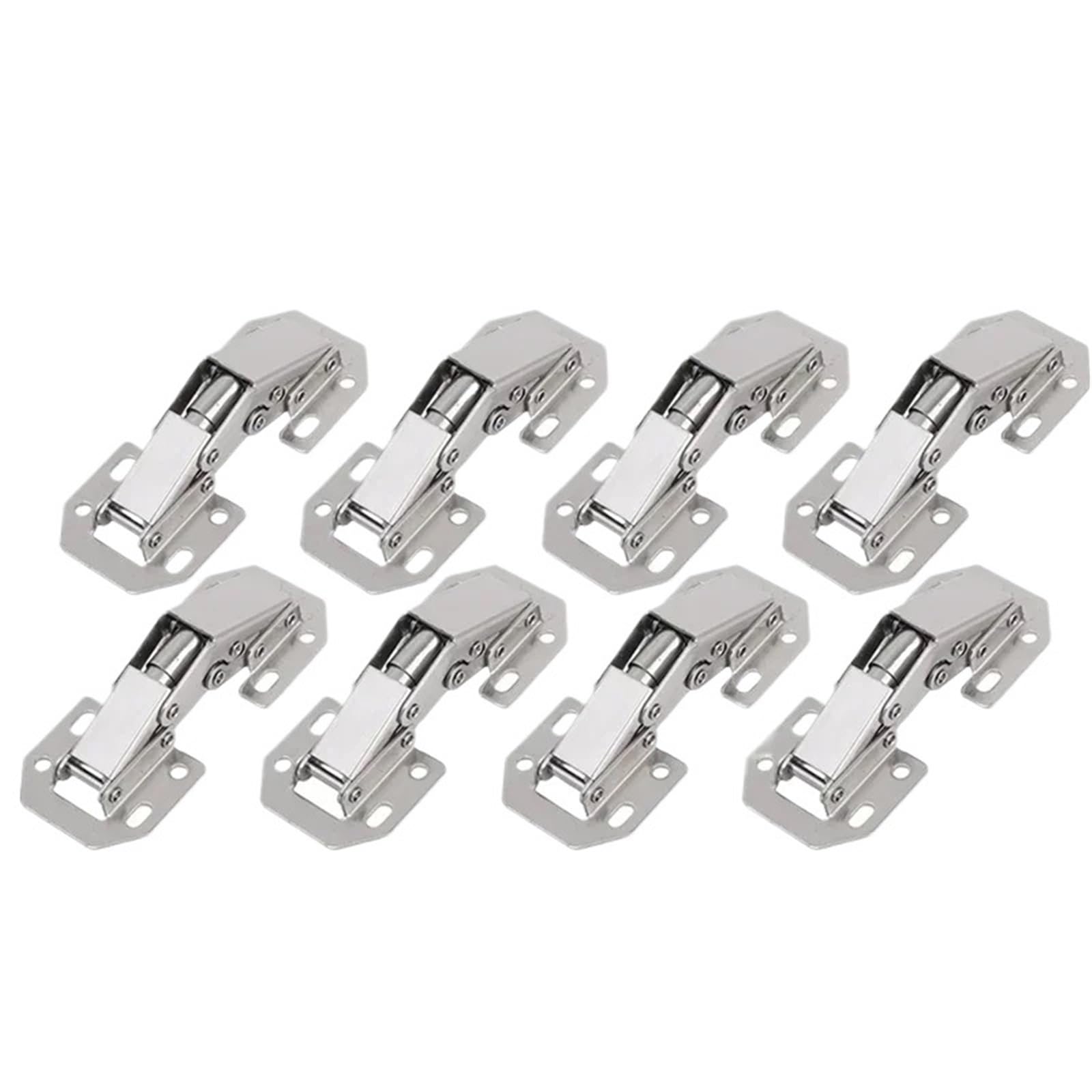 Kdhcvkz 8Pcs 2/4/6/ Stainless Steel Cabinet Hinges 90 Degree No-Drilling Hole(8Pcs)