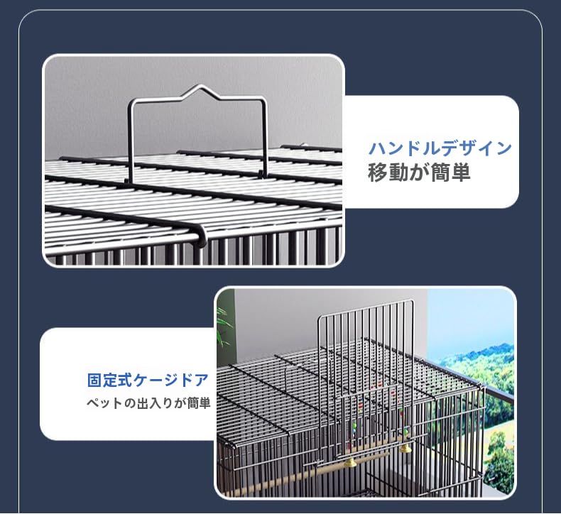 Amazon | Grelvixグレルヴィックス 金属製バードケージ 大型家庭用