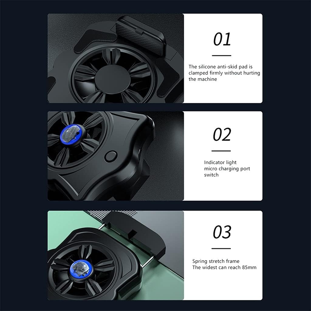Hightech Mini Phone Cooler Holder Pad Game Cooler Phone Refrigerator Game Phone Radiator(E)