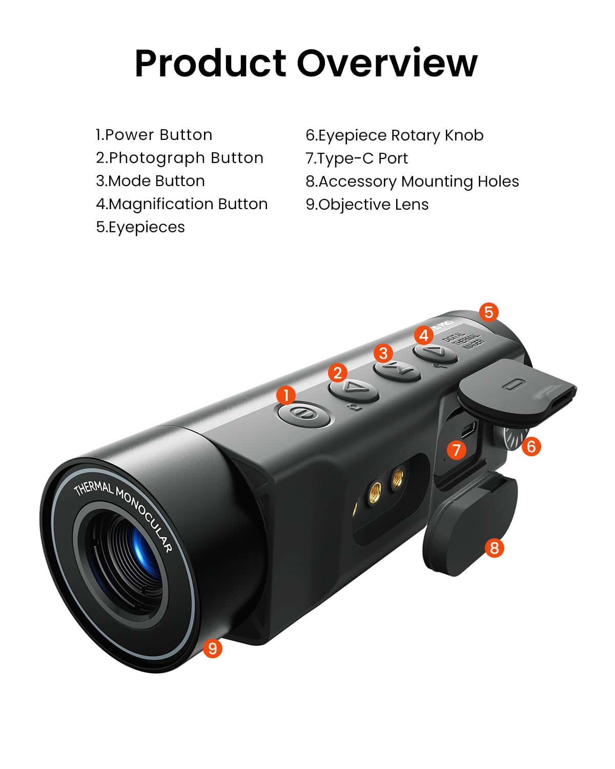 MiLESEEY TNV10 Pro Handheld wärmebildkamera Jagd mit 320 x 240 und 12μm Infrarot-Auflösung,13mm 50Hz nachtsichtgerät mit wärmebild,12 Hours Running Time,Fotos und Videos aufnehmen