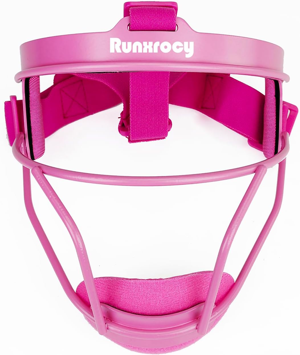 Runxrocy Softball Face Mask Durable Defensive Softball Fielder's Mask Lightweight Girls Women Protective Softball Infielder's Face Shield Color Pink