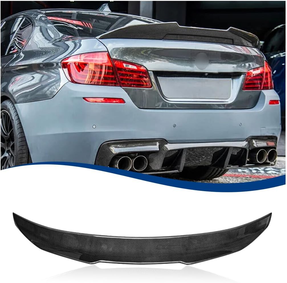 Rear Trunk Spoiler PSM-Style Compatible with 5 Series and M5 Sedan (F10 & F10 M5 10-16, Carbon Fiber Look)