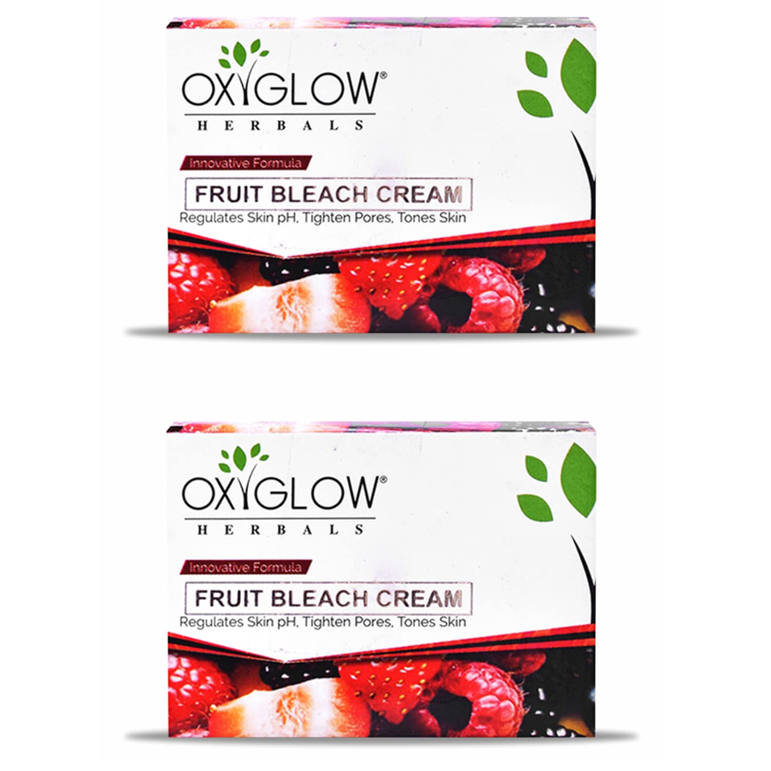 OxyGlow Herbals Bleach Cream Multi Fruit for Instant Glow with Real Fruit Extracts| Tightens & Cleanses Pores| Regulates skin Ph & Evens out Skin Tone 50Gram(Pack of 2)-image-25