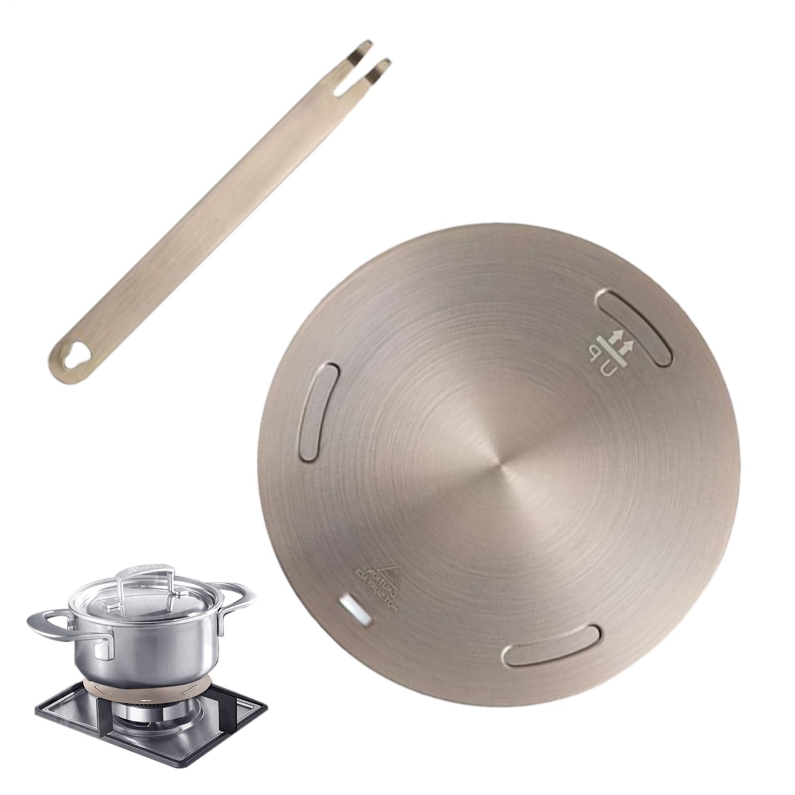 Disque diffuseur à induction en acier inoxydable pour plaque électrique et adaptateur de cuisson