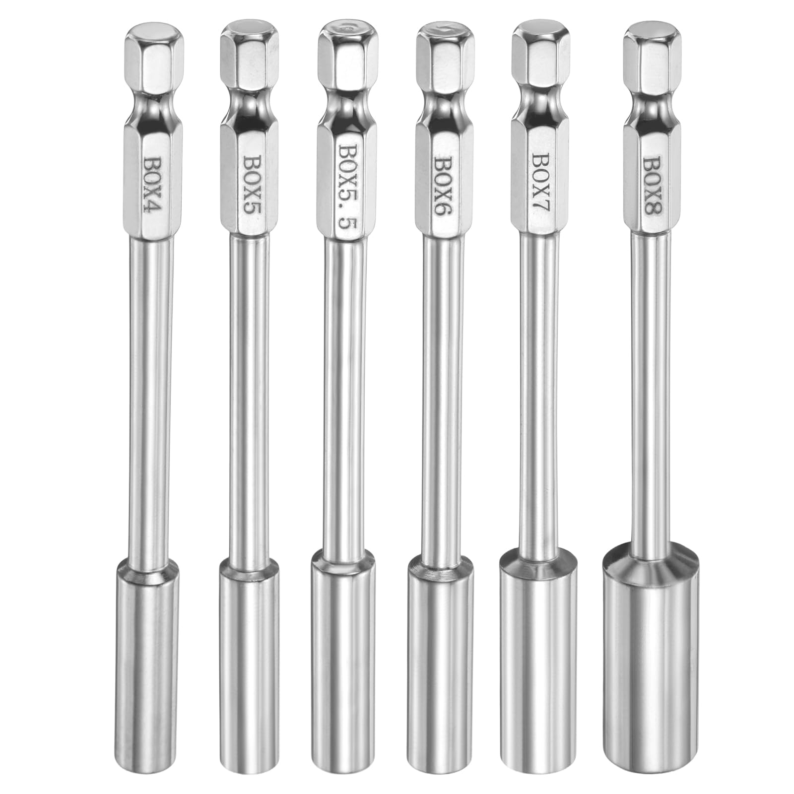 Foret pour tourne-écrous à douille métrique 4-8mm en acier CR-V pour perceuse