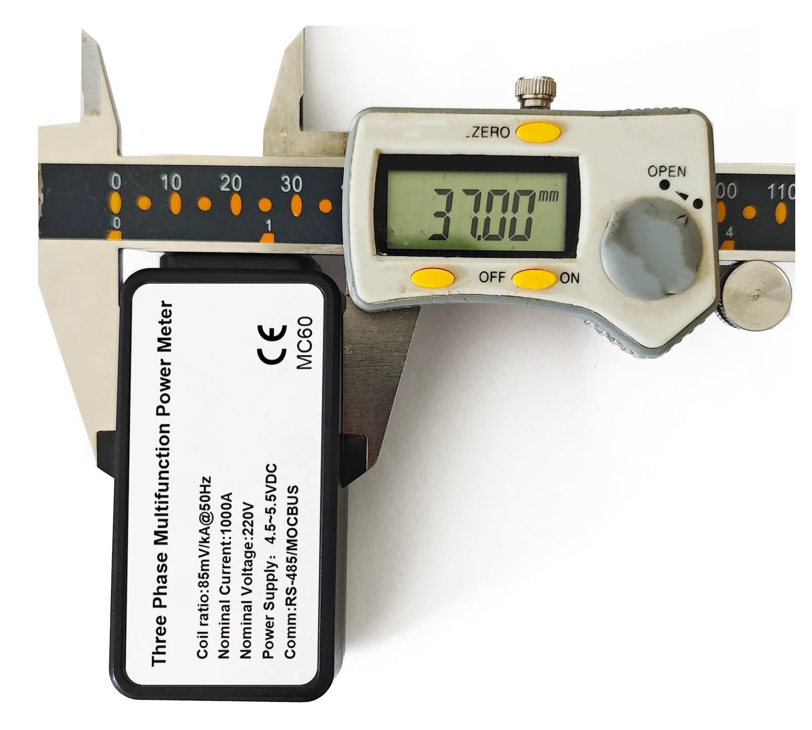 Netzqualitätsanalysator, MC-60 Kompaktes intelligentes Messgerät mit einer Größe von 37 mm x 75 for Leistungsanalyse und Energieüberwachung(MC60 500A (3pcs))