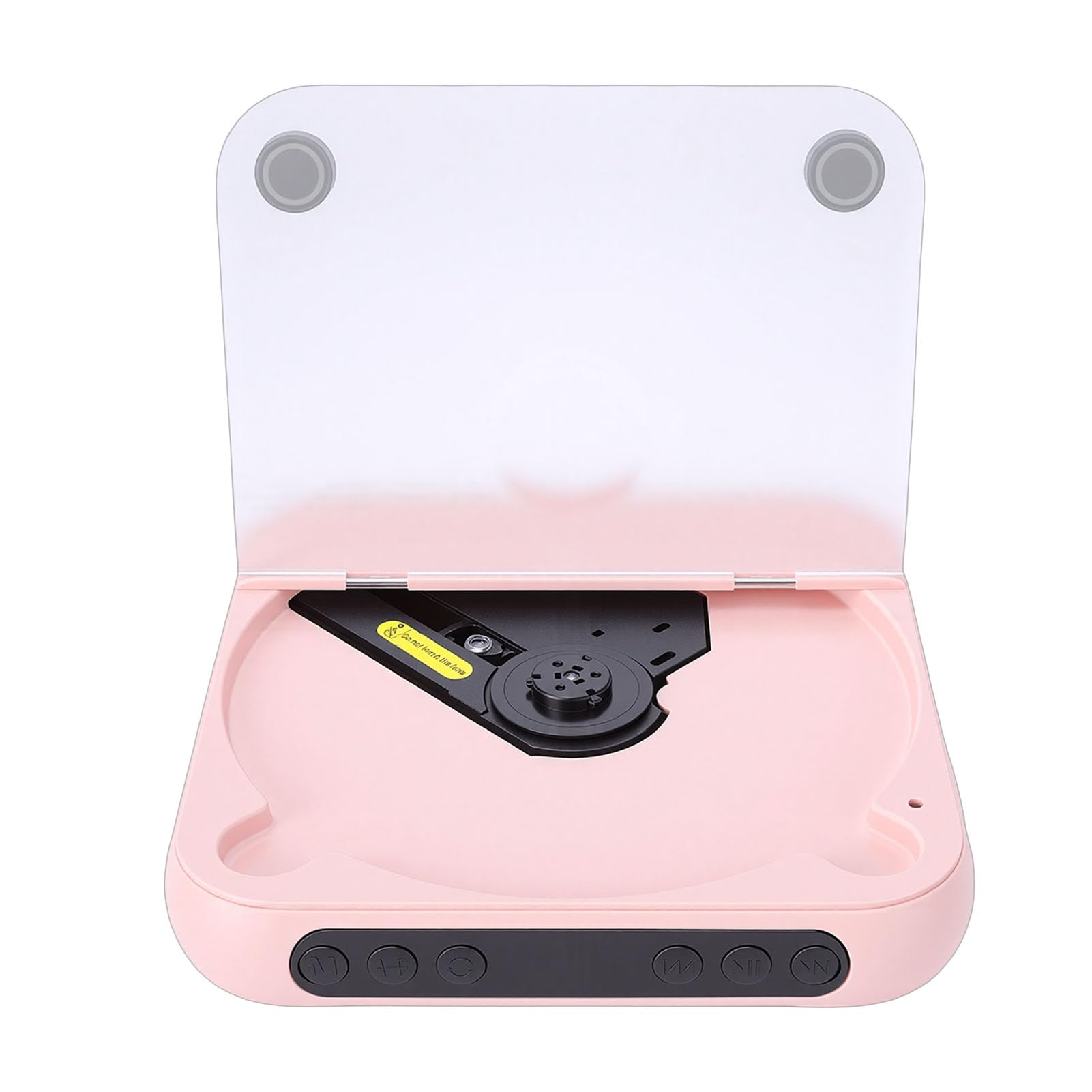 SIXRUN Lettore CD Portatile, Lettore CD Ricaricabile Bluetooth 5.3 con Doppi Altoparlanti Stereo e Batteria da 2000 MAh, Cuffie LCD USB AUX per Viaggi all'aperto in Auto a Casa (PINK)