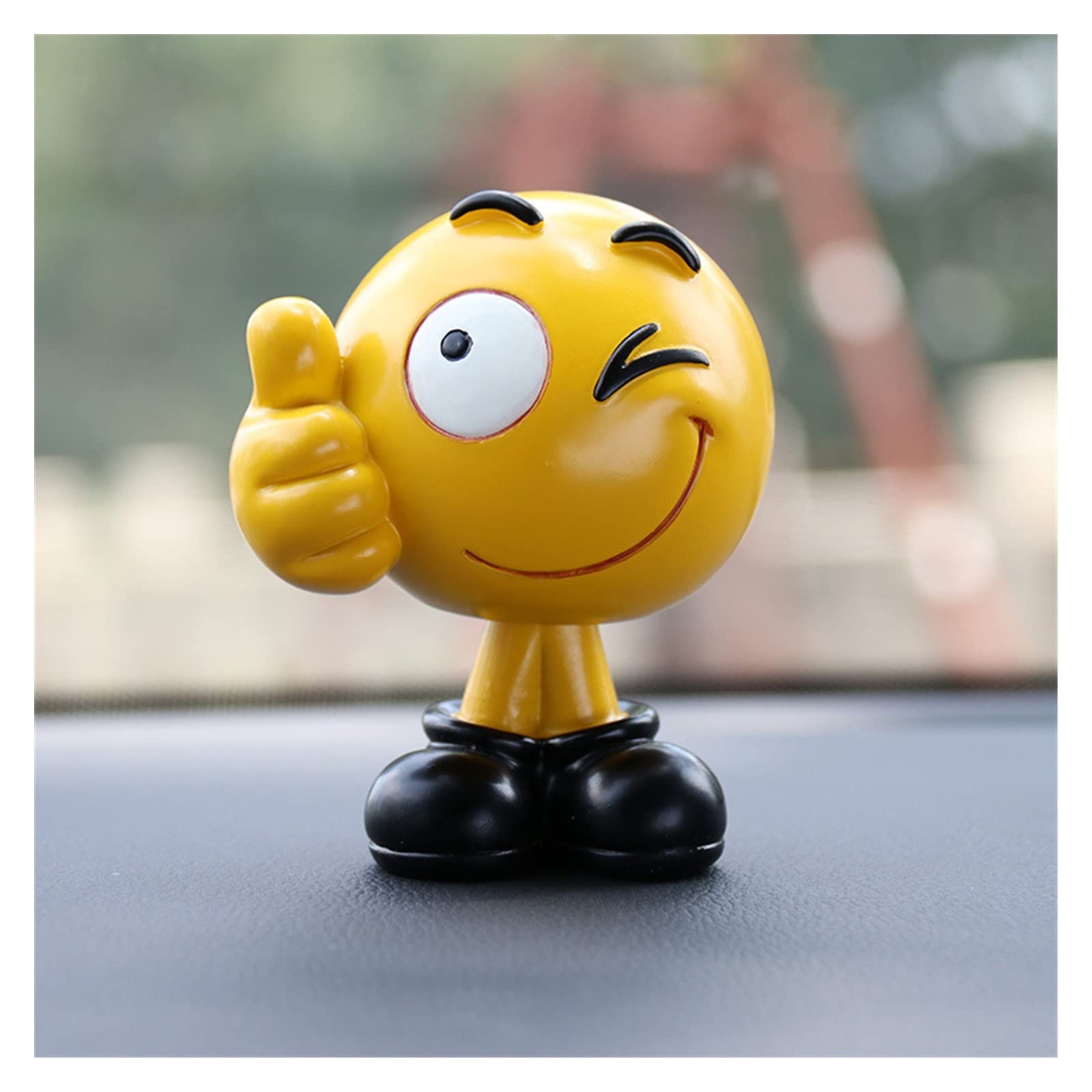 1 Uds. Ajuste de coche for la decoración del vehículo de la personalidad, paquete de muñecas con cabeza móvil creativa, muñeca que sacude los dibujos animados, accesorios interiores for automóviles (
