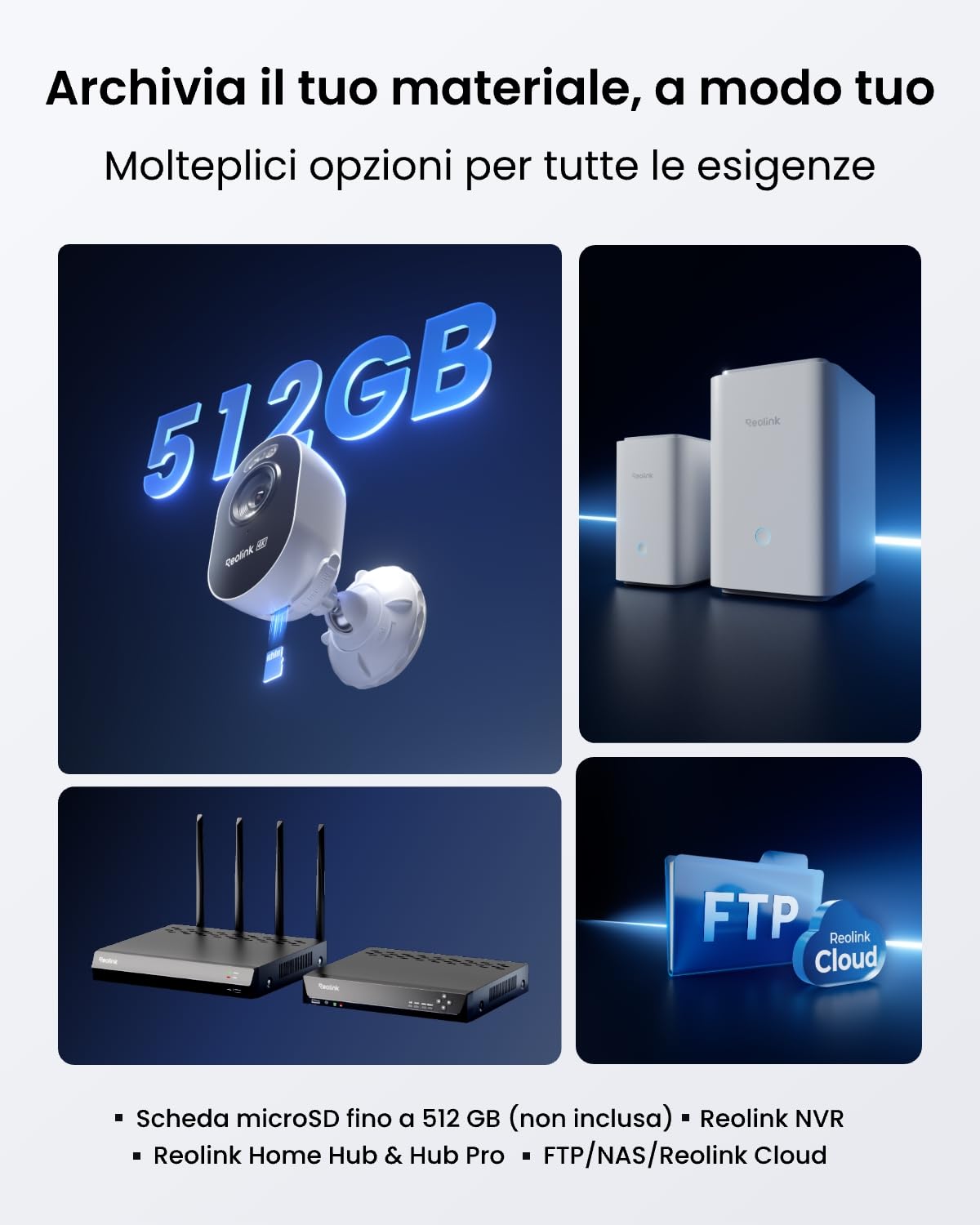 Reolink Telecamera Wi-Fi Esterno 4K con Wi-Fi 6 Dual-Band 2.4/5GHz | Rilevamento di Persone/Veicoli/Animali, Visione Notturna con Faretto, Registrazione 24/7, Audio Bidirezionale, Lumus Pro