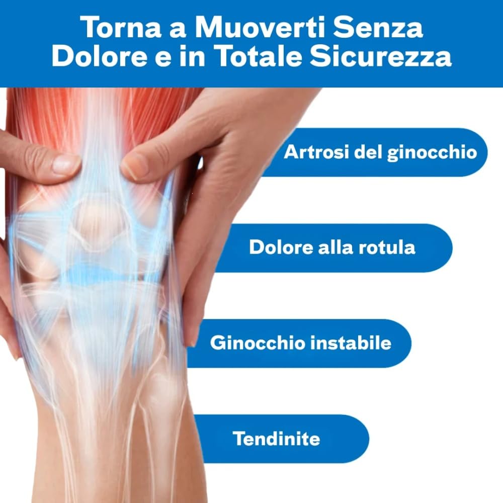 Vairon TAPEX Pro Nastro Per Ginocchio 20 Pezzi PreCut Nastri Kinesiologici Impermeabili, Elastici e Delicati Sulla Pelle,Supporto per Articolazioni e Muscoli
